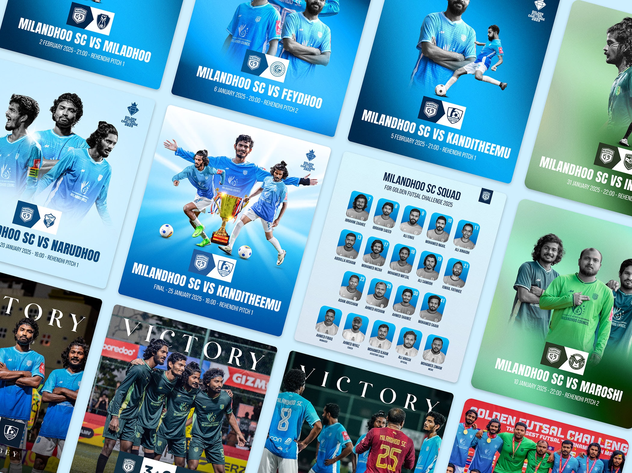 Milandhoo SC Golden Futsal Challenge - Graphic Design project showcase